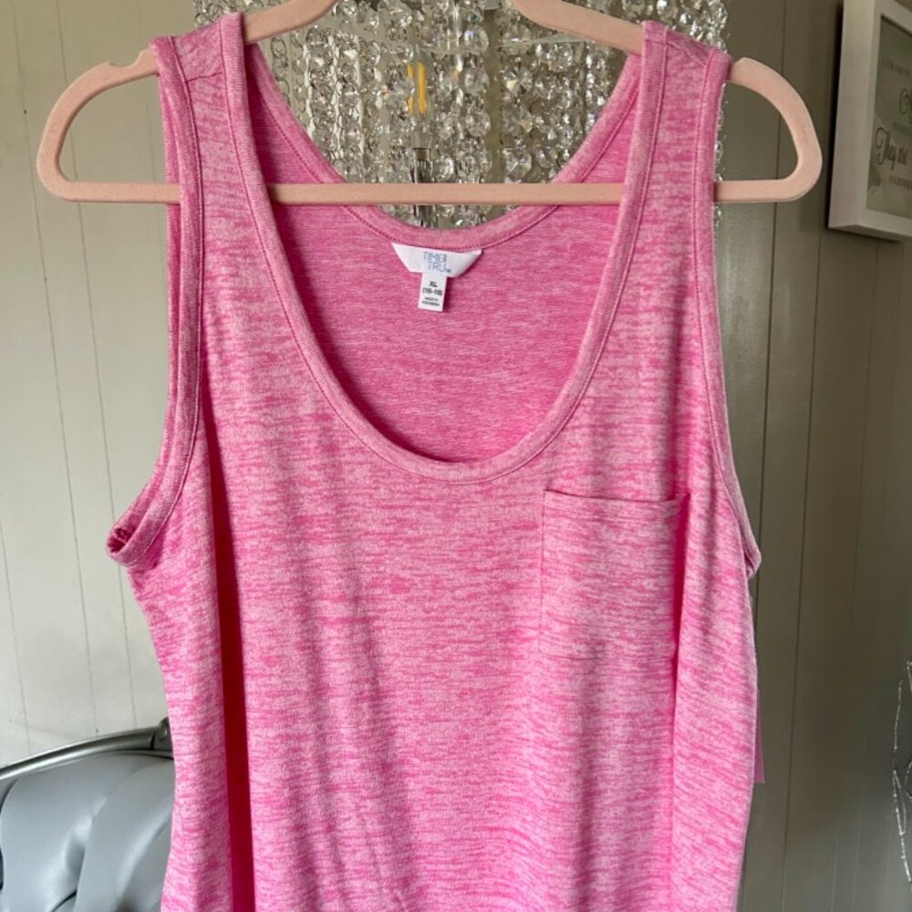 BNWT Pink Stretch Tank Sz XL from Time & Tru